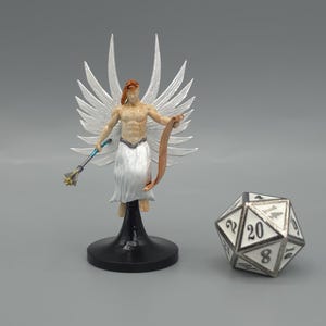 BEHOLD! A Deva Miniature! Hand Painted or Primed - D&D / TTRPG Minis - 14k Resin 3D Printed for Ultra-Fine Details!