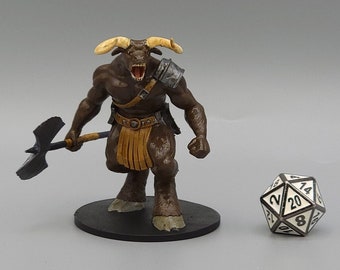 BEHOLD! A Minotaur Miniature! - Hand Painted or Primed - TTRPG D&D Mini - 8k Resin 3D Printed for Ultra-Fine Detail!