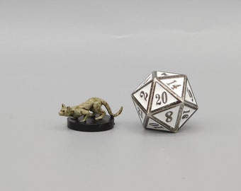 BEHOLD! A Zombie Cat Miniature! Hand Painted or Primed - D&D / TTRPG Minis - 14k Resin 3D Printed for Ultra-Fine Details!
