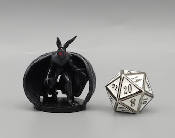 BEHOLD! A Mothman Miniature! Hand Painted or Primed - D&D / TTRPG Minis - 8k Resin 3D Printed for Ultra-Fine Details!