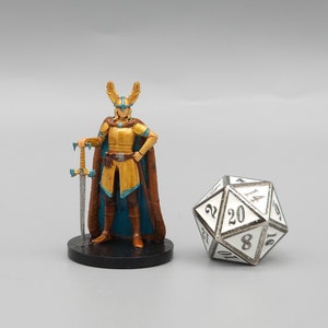 BEHOLD! A Human Fighter Miniature! Hand Painted or Primed - D&D / TTRPG Minis - 14k Resin 3D Printed for Ultra-Fine Details!