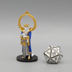 BEHOLD! A Celestial King Miniature! Hand Painted or Primed - D&D / TTRPG Minis - 14k Resin 3D Printed for Ultra-Fine Details!