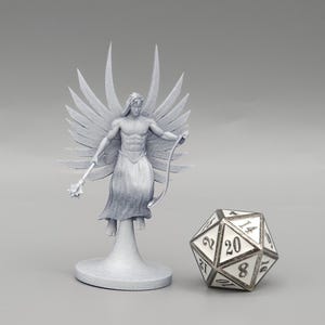 ATTENDEZ-VOUS ! Une miniature Deva ! Peint ou apprêté à la main - Miniatures D&D / TTRPG - Résine 14 carats imprimée en 3D pour des détails ultra-fins !