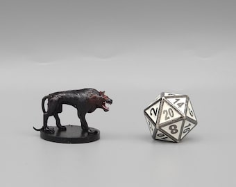 BEHOLD! A Hell Hound Miniature! Painted or Primed - D&D / TTRPG Minis - 14k Resin 3D Printed for Ultra-Fine Details!