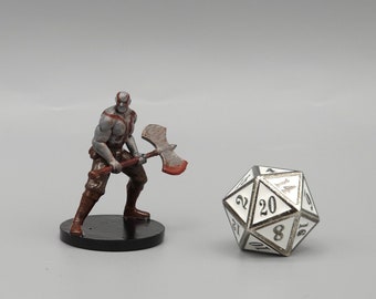 BEHOLD! A Goliath Barbarian Miniature! Hand Painted or Primed - D&D / TTRPG Minis - 14k Resin 3D Printed for Ultra-Fine Details!