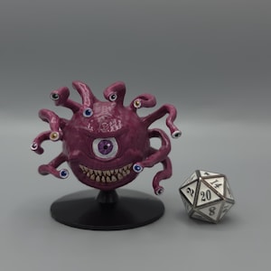 BEHOLD! A Beholder Miniature! Hand Painted or Primed - D&D / TTRPG Minis - 14k Resin 3D Printed for Ultra-Fine Details!