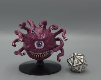 BEHOLD! A Beholder Miniature! Hand Painted or Primed - D&D / TTRPG Minis - 14k Resin 3D Printed for Ultra-Fine Details!