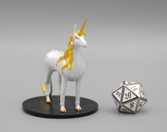 BEHOLD! A Unicorn Miniature! Hand Painted or Primed - D&D / TTRPG Minis - 14k Resin 3D Printed for Ultra-Fine Details!