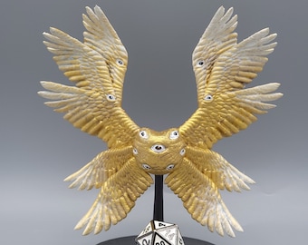 BEHOLD! A Seraphim Miniature! Hand Painted or Primed - D&D / TTRPG Minis - 8k Resin 3D Printed for Ultra-Fine Details!