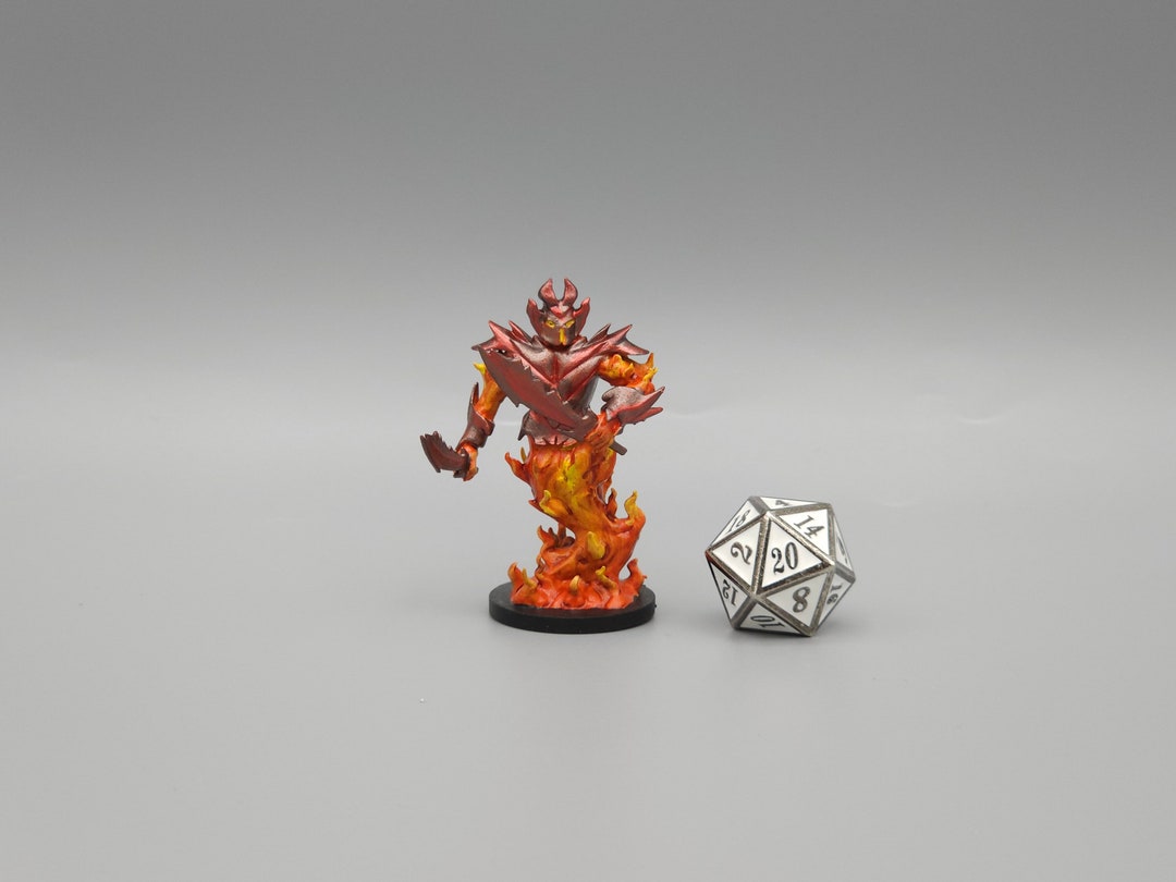 BEHOLD A Fire Elemental Myrmidon Miniature Hand Painted or Primed D&amp;D ...