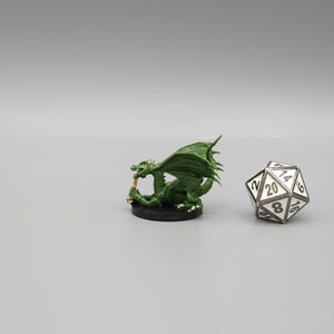 BEHOLD A Green Dragon Wyrmling Miniature Hand Painted or Primed D&D ...