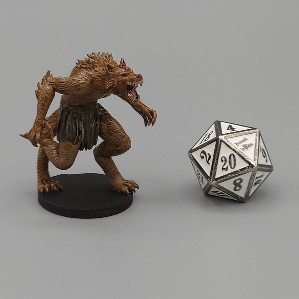 BEHOLD! A Werewolf Miniature! Hand Painted or Primed - D&D / TTRPG Minis - 8k Resin 3D Printed for Ultra-Fine Details!