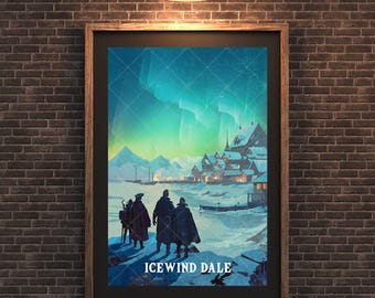 BEHOLD! Icewind Dale Posters & Postcards! 130lb Card Stock High Resolution Digital Prints for your DnD / TTRPG Game Room! 4x6 to 12x18