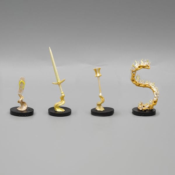BEHOLD! Spiritual Weapon Miniatures! Hand Painted or Primed - D&D / TTRPG Minis - 14k Resin 3D Printed for Ultra-Fine Details!