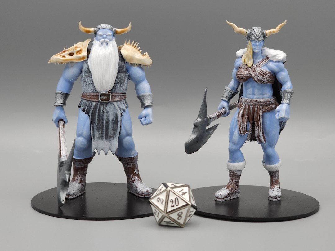 BEHOLD! Frost Giant Miniatures! Hand Painted or Primed - D&D
