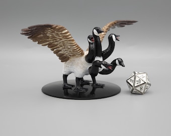 BEHOLD! A Goose Hydra Miniature! Hand Painted or Primed - D&D / TTRPG Minis - 14k Resin 3D Printed for Ultra-Fine Details!