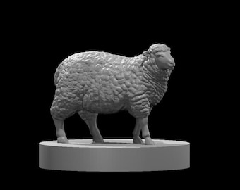 BEHOLD! A Sheep Miniature! Painted or Primed - D&D / TTRPG Minis - 14k Resin 3D Printed for Ultra-Fine Details!
