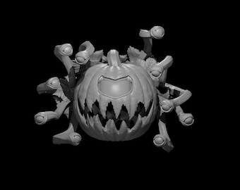 BEHOLD! A Pumpkin-holder Miniature! Hand Painted or Primed - D&D / TTRPG Minis - 14k Resin 3D Printed for Ultra-Fine Details!