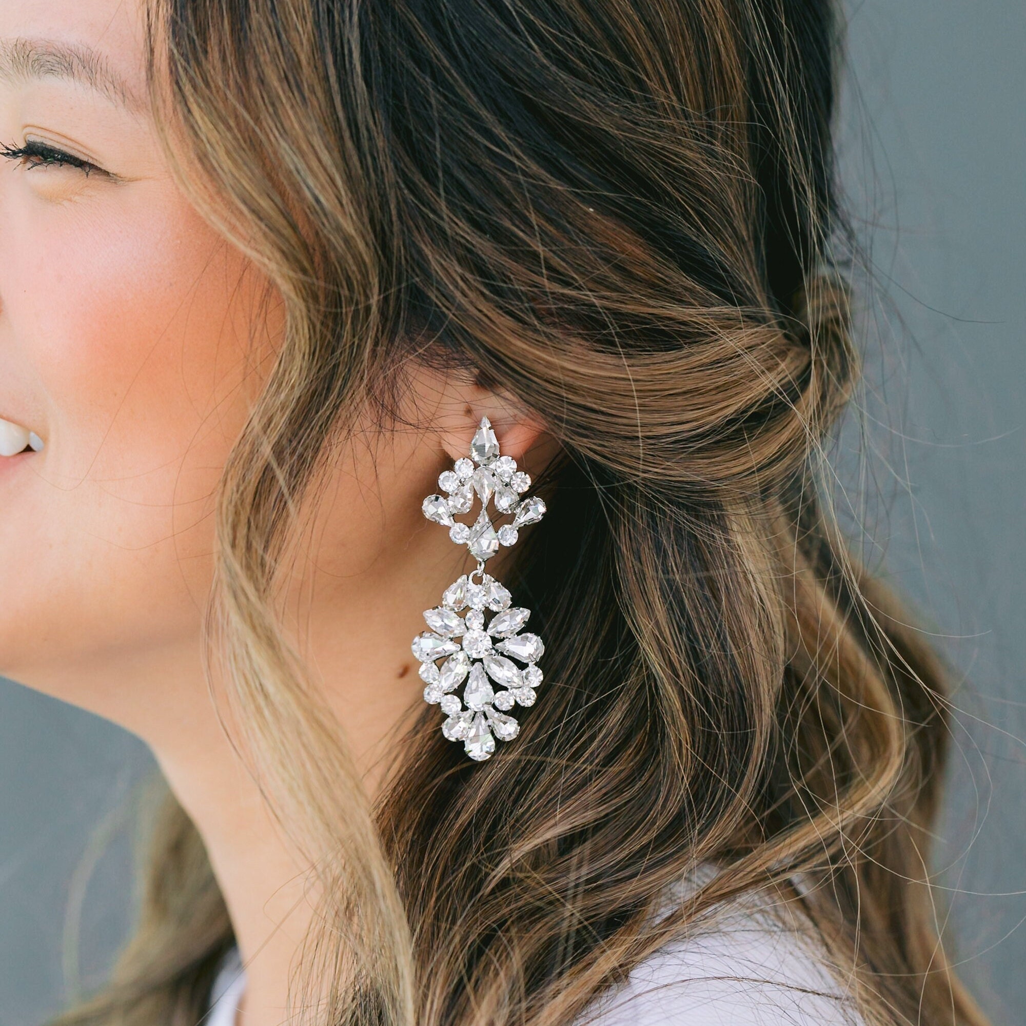 Crystal Bridal Earring, Chandelier Wedding Earring, Statement Bride Crystal Bridal Earring, Chandelier Wedding Earring, Statement Bride