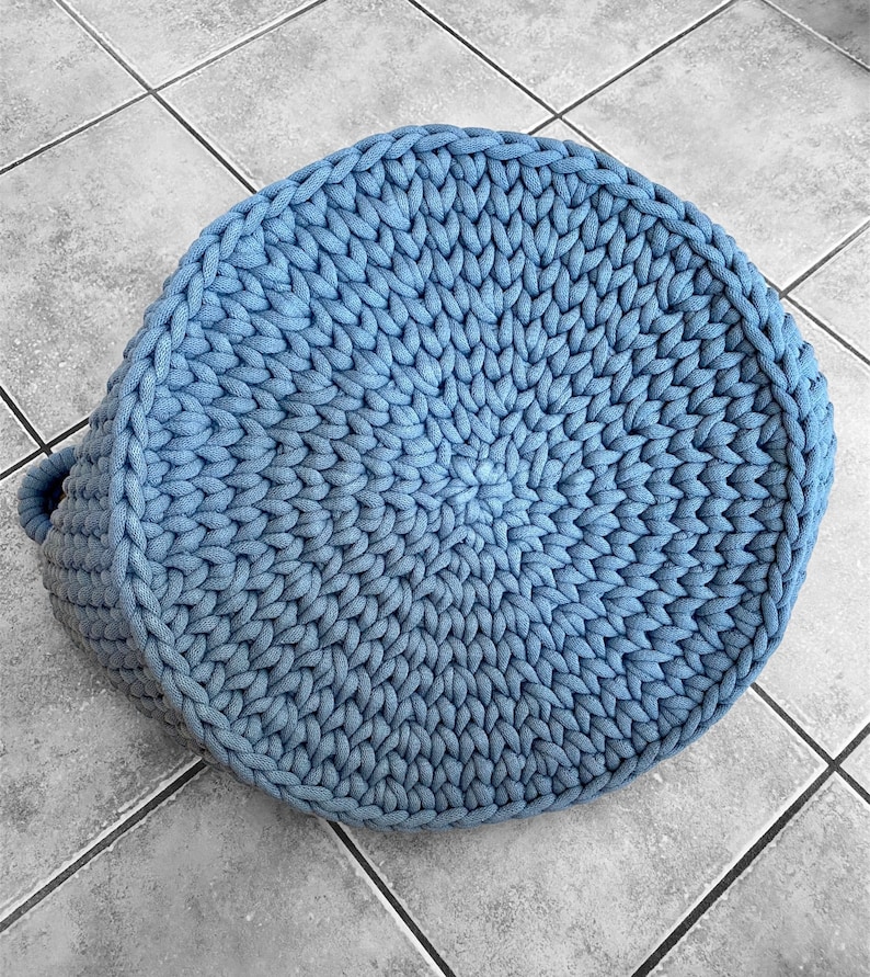 Crochet basket XL round with handles, large, storage, decoration, laundry basket different colors available image 7