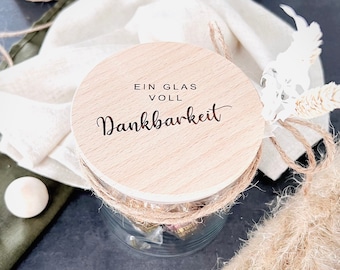 Vorratsglas mit Holzdeckel I Geschenk I personalisiert