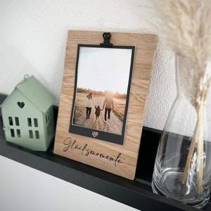 Cadre photo/porte-photo/porte-carte postale en bois personnalisable