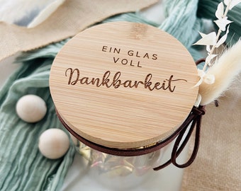 Barattolo portaoggetti con coperchio in legno, regalo personalizzato