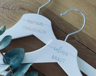 Personalisierte Kleiderbügel Hochzeit Trauung Geschenk Trauzeugen Braut Bräutigam