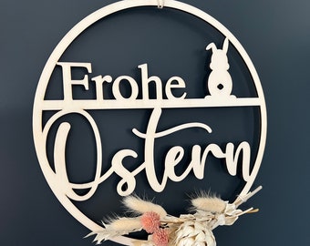 Türkranz Ostern Frohe Ostern / Osterdeko / Holz