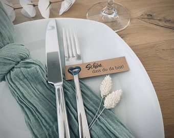 Name plate / place card / table card / place name for wedding, birthday, baptism