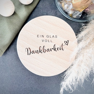 Vorratsglas mit Holzdeckel I Geschenk I personalisiert Dankbarkeit mit Herz