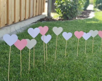 pin hearts / trellis hearts wedding