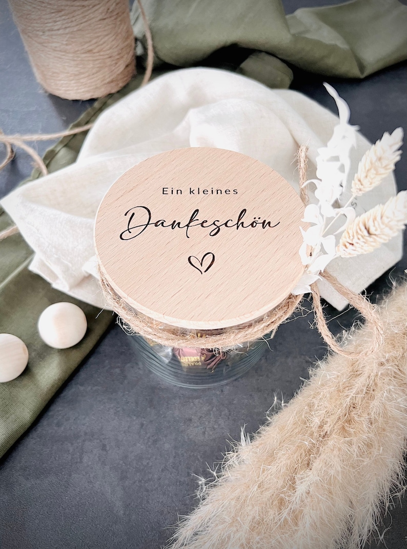 Vorratsglas mit Holzdeckel I Geschenk I personalisiert Bild 1