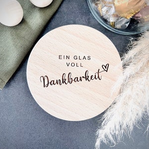 Vorratsglas mit Holzdeckel I Geschenk I personalisiert Dankbarkeit (Herz)