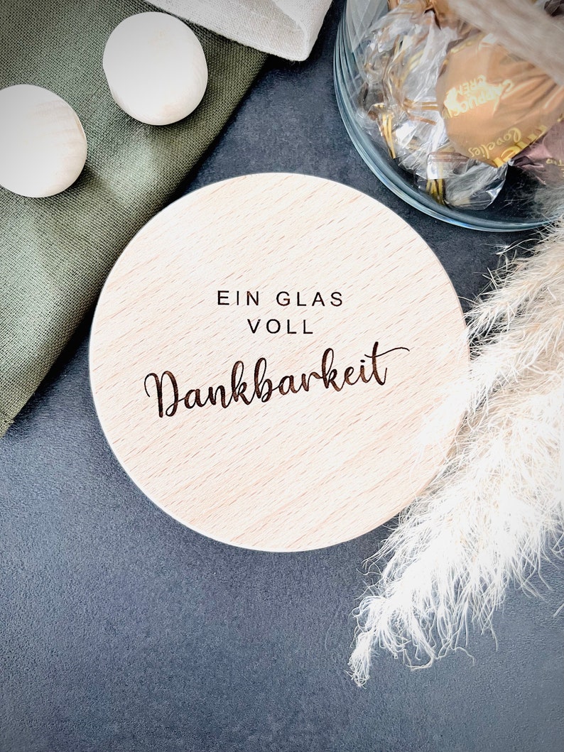 Vorratsglas mit Holzdeckel I Geschenk I personalisiert Dankbarkeit