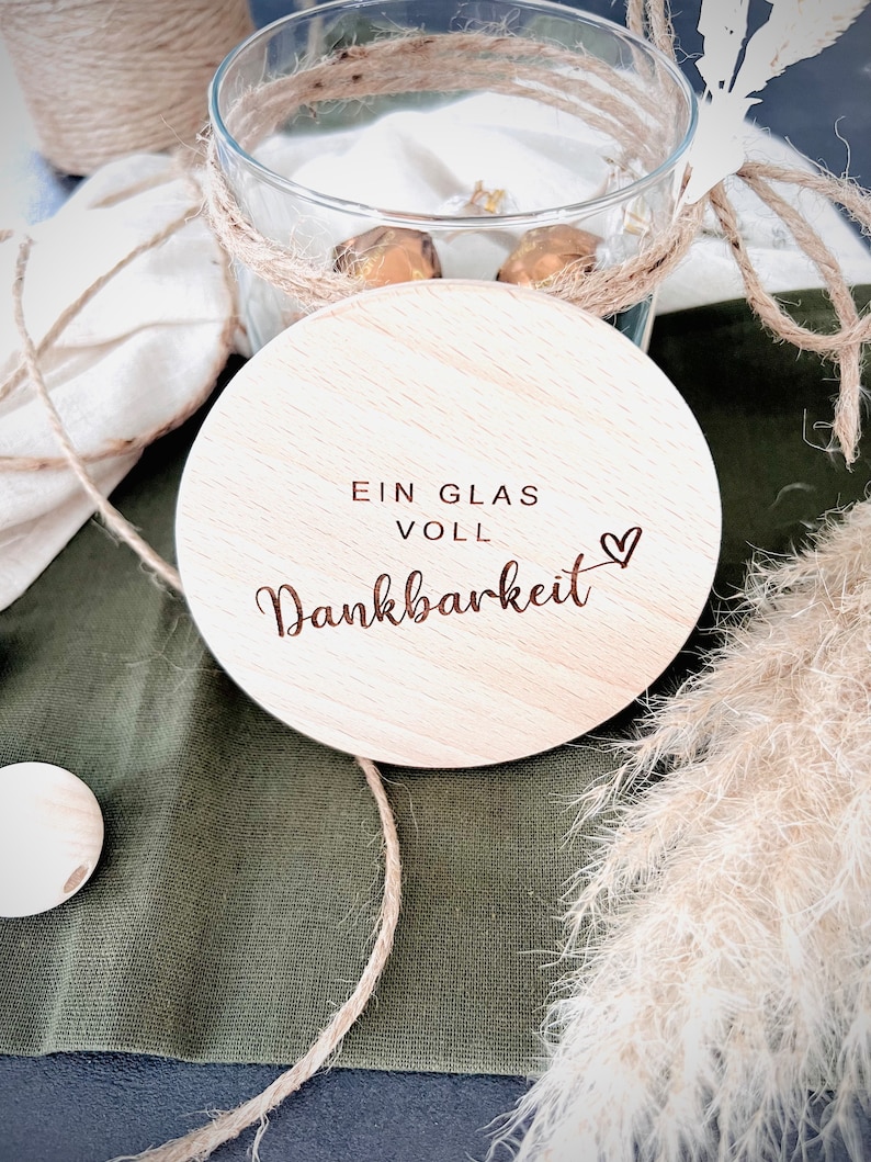 Vorratsglas mit Holzdeckel I Geschenk I personalisiert Bild 3