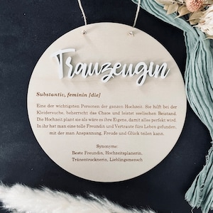 Geschenk Trauzeugin Brautjungfer Freundin Hochzeit Freundschaft beste Freundin personalisiert