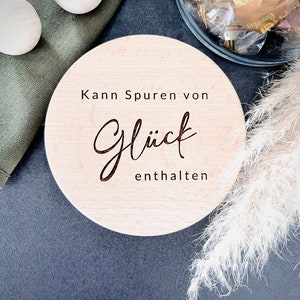 Vorratsglas mit Holzdeckel I Geschenk I personalisiert Glück