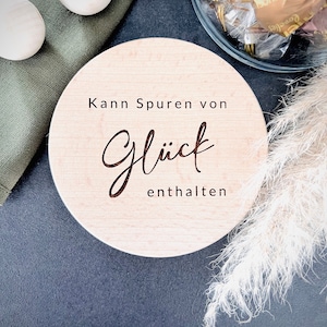 Vorratsglas mit Holzdeckel I Geschenk I personalisiert Glück