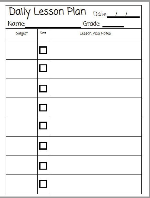 Daily Lesson Plan - Etsy