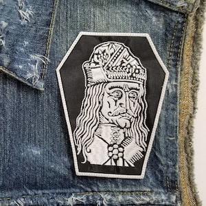 Vlad Tepes, Vlad (The Impaler) Dracula | Coffin Shaped Embroidered Patch