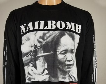 RARE Vintage Blue Grape Nailbomb Point Blank Long Sleeve 95'