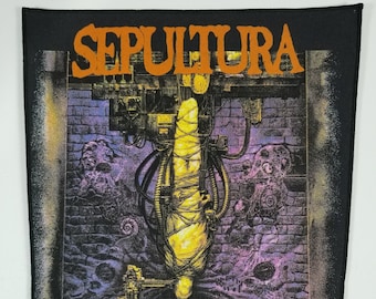 1994 Rare Blue Grape Sepultura - Chaos A.D. - Print on Back Patch
