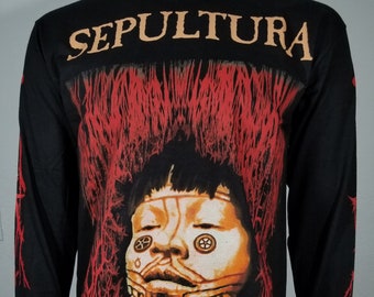 Authentic Vintage Blue Grape Sepultura Roots Long Sleeve 96'