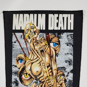 1991 Rare Napalm Death - Print on Back Patch
