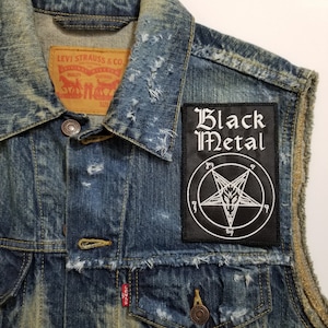 Black Metal Pentagram Embroidered Patch