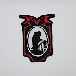 Nosferatu Gothic Bat Border Two Color | Embroidered Patch