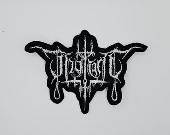 Parche bordado con borde en forma de logotipo blanco de Thy Light