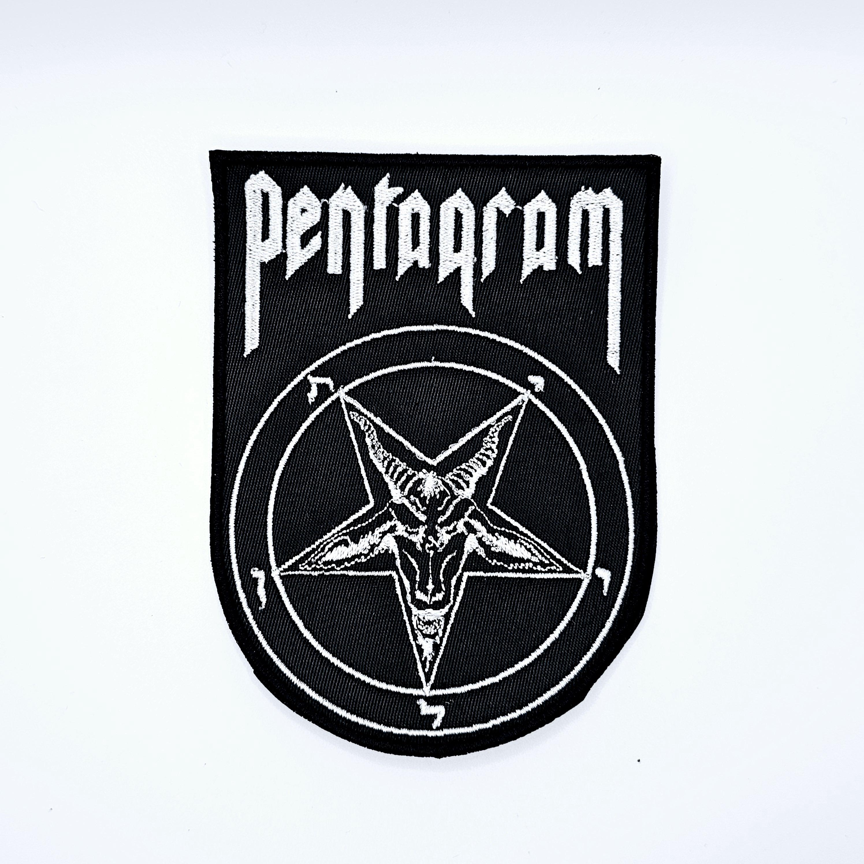Pentagram Band Logo Shield Border Embroidered Patch - Etsy