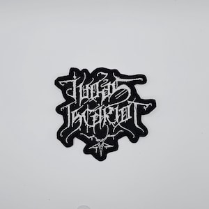 Judas Iscariot White logo Shaped Border Embroidered Patch